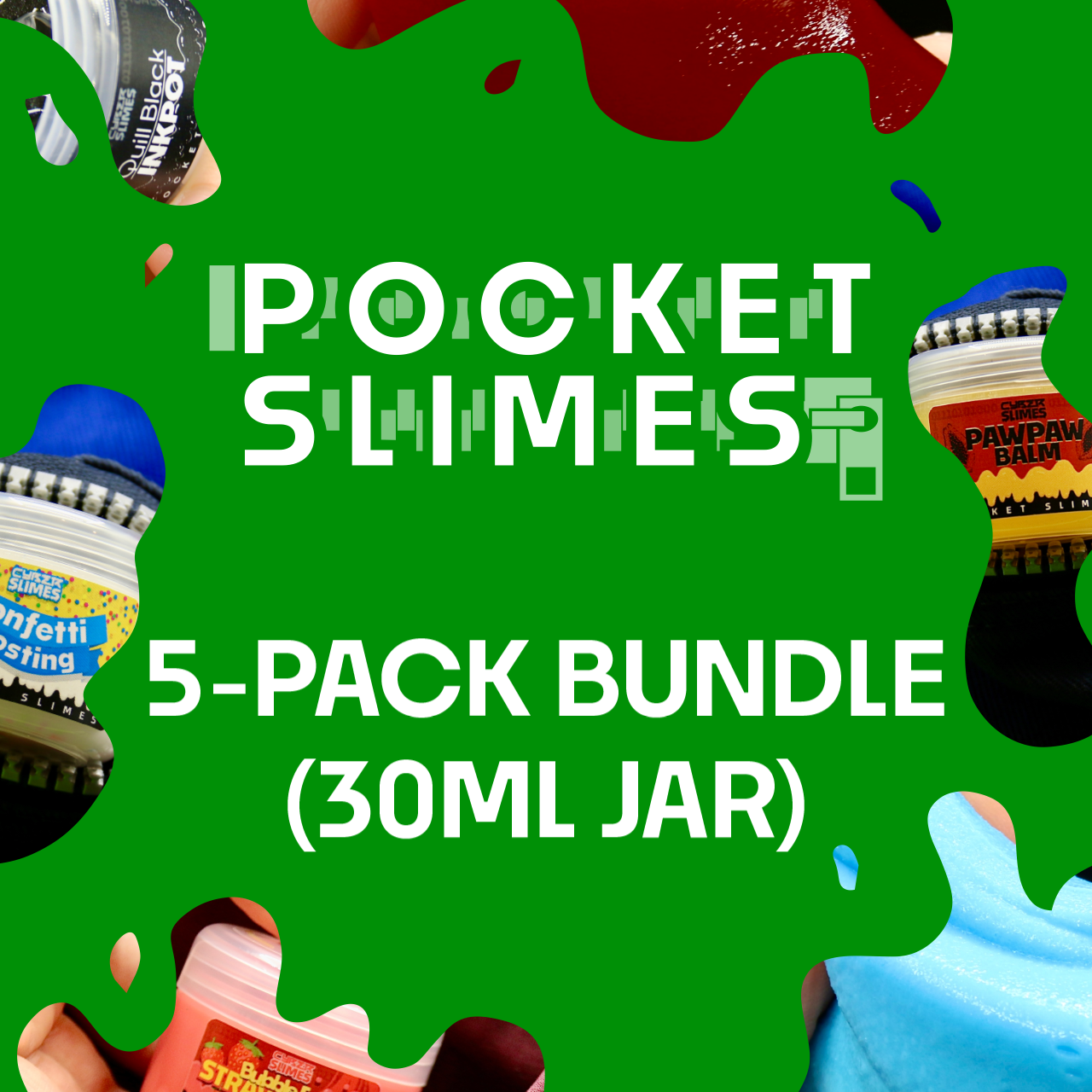 5-Pack Pocket Slimes Bundle (30ml Jar Set)