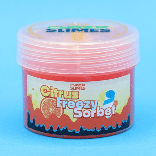 Citrus Freezy Sorbet Slime with lid